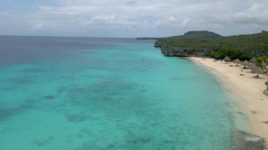  Karayip adası Curacao 'daki Cas Abou Beach Curacao, Curacao Karayipleri' ndeki Playa Cas Abou