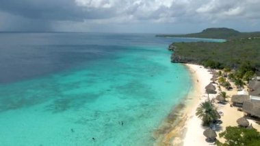  Karayip adası Curacao 'daki Cas Abou Beach Curacao, Curacao Karayipleri' ndeki Playa Cas Abou