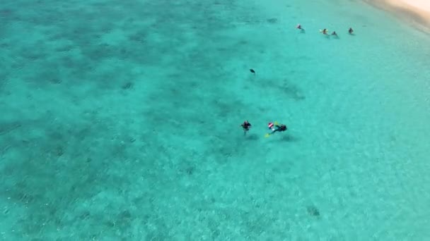 Cas Abou Beach Curacao na karibském ostrově Curacao, Playa Cas Abou v Curacau Karibiku — Stock video