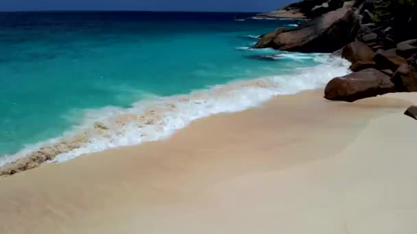 Coco Island Digue Seychelles Plage Tropicale Pendant Des Vacances Luxe — Video