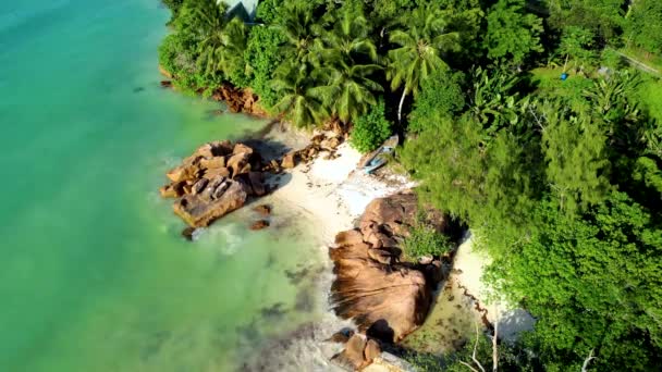 Praslin Seychellen Tropisch Strand Tijdens Een Luxe Vakantie Seychellen Tropisch — Stockvideo