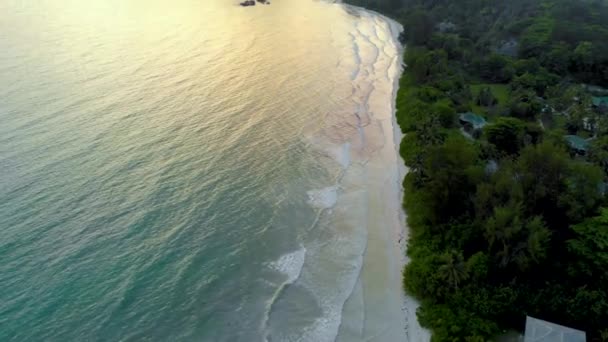 Praslin Seszele Tropikalna Plaża Podczas Luksusowych Wakacji Seszelach Tropikalna Plaża — Wideo stockowe