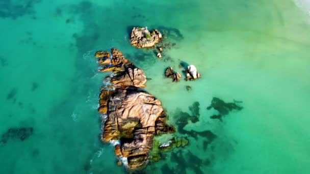 Praslin Seychellen Tropischer Strand Während Eines Luxusurlaubs Auf Den Seychellen — Stockvideo