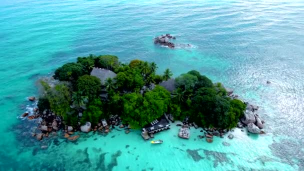 Praslin Seychelles Playa Tropical Durante Unas Vacaciones Lujo Seychelles Playa — Vídeos de Stock