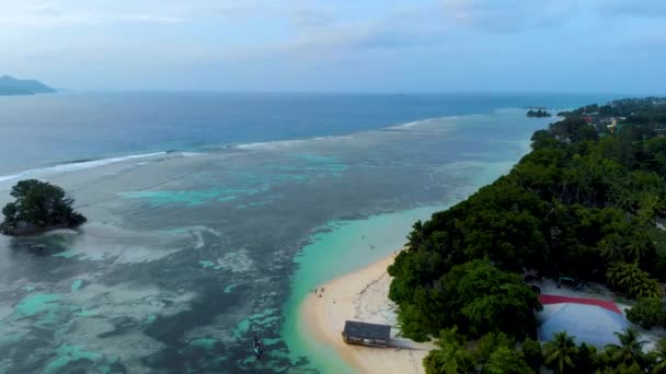 Digue Seychelles Praia Tropical Durante Umas Férias Luxo Seychelles Praia — Vídeo de Stock