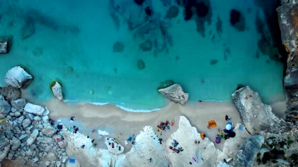 Golfo Orosei Sardina Vista Dall Alto Splendida Vista Aerea Una — Video Stock