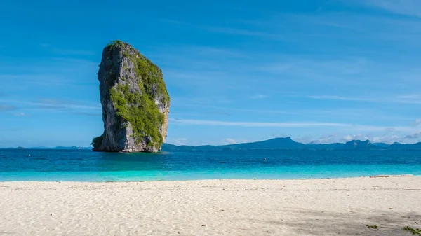 Isla Koh Poda Tailandia Krabi Hermosa Playa Tropical Día Verano — Foto de Stock
