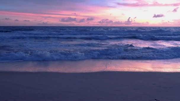 Pôr Sol Praia Phuket Tailândia Pôr Sol Colorido Durante Estação — Vídeo de Stock