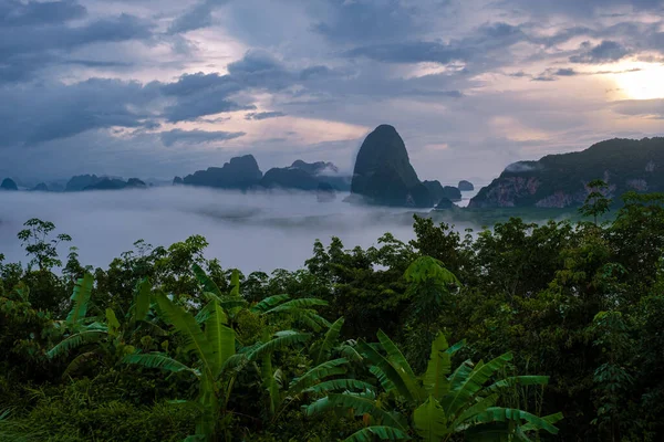 Vue Panoramique Sametnangshe Vue Sur Les Montagnes Dans Baie Phangnga — Photo