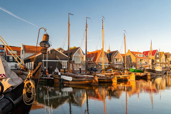 Urk Flevoland Pays Bas Coucher Soleil Phare Port Urk Holland — Photo