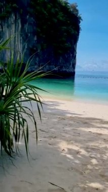 Koh Hong Adası Krabi Tayland, Koh Hong plajı, Krabi Tayland 'da tropik beyaz bir plaj.