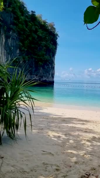 Koh Hong Island Krabi Thailand Beach Koh Hong Tropical White — Wideo stockowe