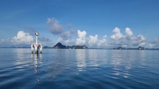 Πολυτελές Σκάφος Longtail Στην Krabi Ταϊλάνδη Koh Hong Island Ταξίδι — Αρχείο Βίντεο