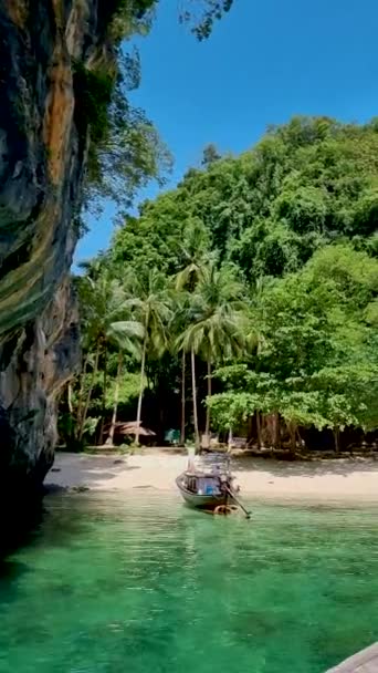 Koh Hong Island Krabi Thailand Beach Koh Hong Tropical White — Stok Video