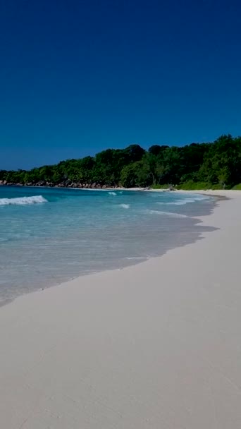 Anse Cocos Digue Seychelles Praia Tropical Durante Umas Férias Luxo — Vídeo de Stock