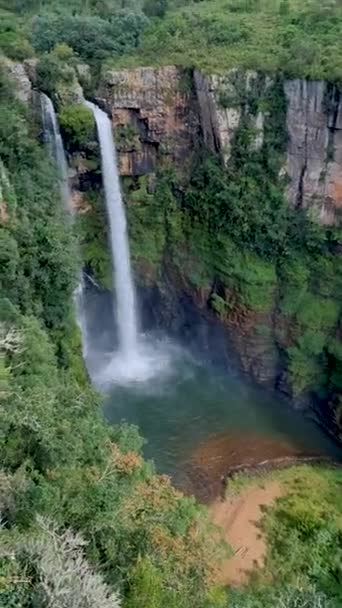 Itinerario Panoramico Sudafrica Pittoresca Cascata Verde Berlino Sabie Graskop Mpumalanga — Video Stock