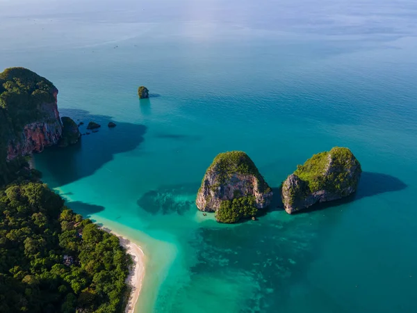 Railay Beach Krabi Thailand Tropical Beach Railay Krabi Panoramic View — Stock Photo, Image