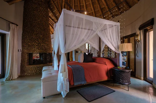 South Africa Kwazulu natal, a luxury safari lodge in the bush of a Game reserve Savanah