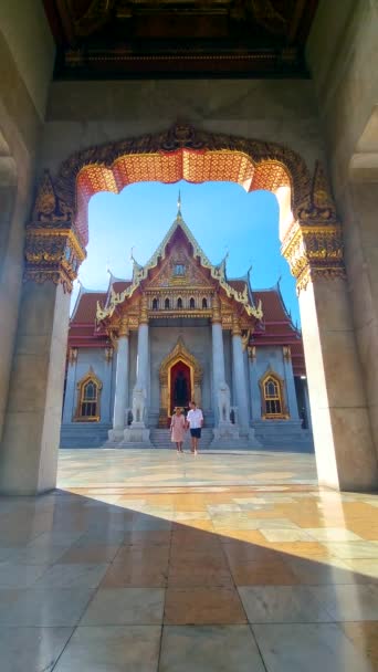 Wat Benchamabophit Marble Temple Royal Temple Capital City Bangkok Thailand — Wideo stockowe