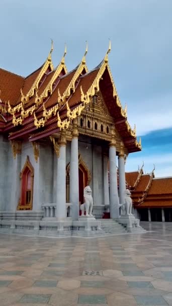 Wat Benchamabophit Marble Temple Royal Temple Capital City Bangkok Thailand — 图库视频影像