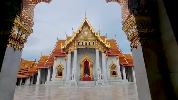 Wat Benchamabophit Marble Temple Royal Temple Capital City Bangkok Thailand — Video Stock