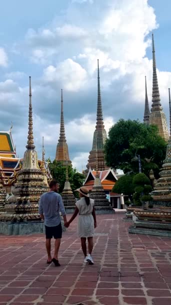 Wat Pho Temple Reclining Buddha Royal Temple Capital City Bangkok — ストック動画