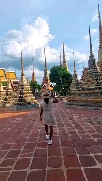 Wat Pho Temple Reclining Buddha Royal Temple Capital City Bangkok — Stock video