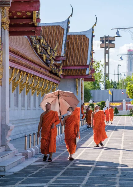 Wat Benchamabophit Templo Bangkok Tailândia Julho 2022 Templo Mármore Bangkok — Fotografia de Stock