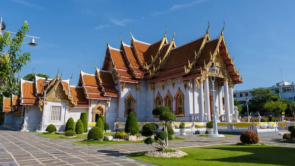 Wat Benchamabophit Temple Bangkok Thailand Marble Temple Bangkok Beautiful Buddhist — Stockfoto