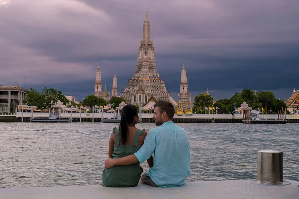 Wat Arun Temple Bangkok Thailand Temple Dawn Buddhist Temple Alongside — Foto de Stock