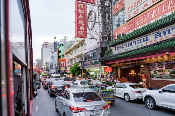 Bangkok Thailand July 2022 Traffic Rush Hour City Dusk Evening — Stock Photo, Image