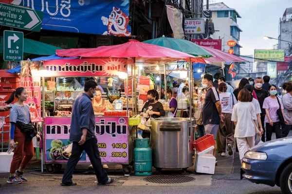 China Town Bangkok Thailand July 2022 Street Food Market Colorful — 스톡 사진