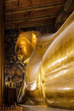 Wat Pho temple in Bangkok Thailand, The reclining temple in Bangkok. Beautiful Buddhist temple on a bright sunny day