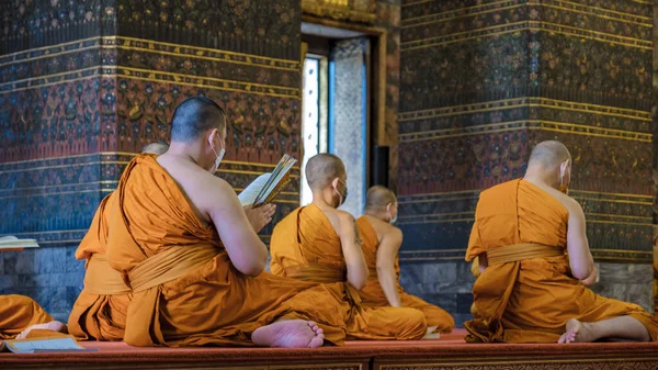 Wat Pho Templo Bangkok Tailândia Templo Buddha Reclinado Bangkok Meditação — Fotografia de Stock