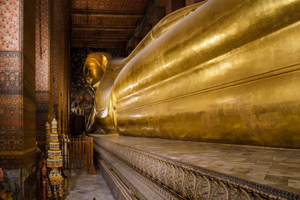 Wat Pho Temple Bangkok Thailand Reclining Temple Bangkok Beautiful Buddhist — Foto Stock