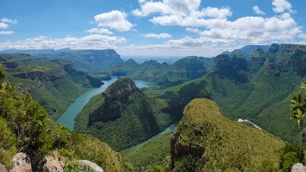 Panorama Route Jižní Afrika Kaňon Řeky Blyde Třemi Rondely Impozantní — Stock fotografie