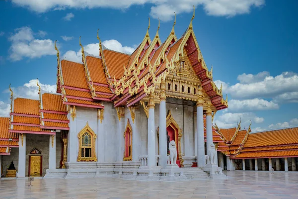 Wat Benchamabophit Temple Bangkok Thailand Marble Temple Bangkok Beautiful Buddhist — Stockfoto
