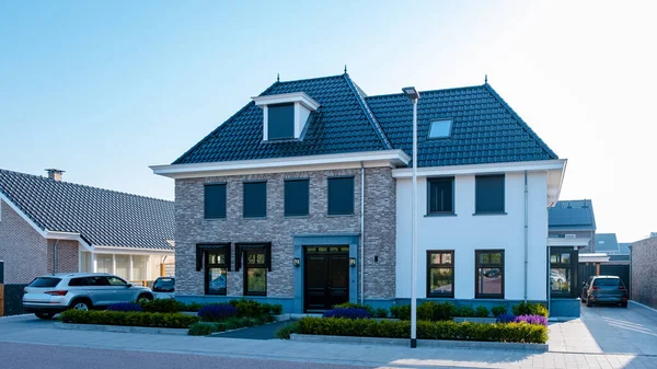 Dutch Suburban Area Modern Family Houses Newly Build Modern Family — Stockfoto