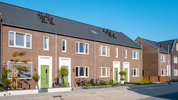 Dutch Suburban Area Modern Family Houses Newly Build Modern Family — Stock fotografie