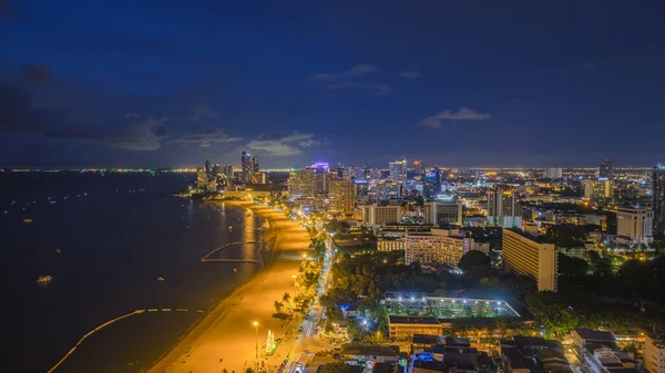 Pattaya Thailand May 2022 Beach Road Sunset Tropical Beach Palm — Stok fotoğraf