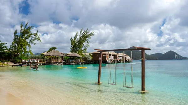Lucia April 2019 Luxury Resort Saint Lucia Caribbean Sandal Resort — Foto de Stock