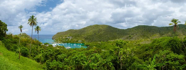 Pitons Mountains Saint Lucia Lucia Caribbean Sea Pitons Beautiful Summer — 图库照片