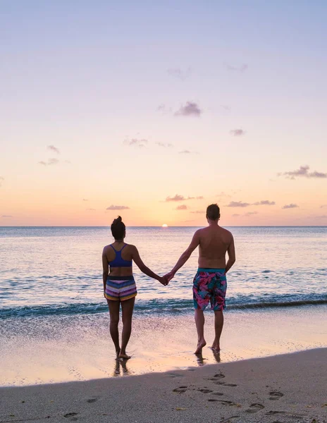 Young Couple Vacation Saint Lucia Luxury Holiday Saint Lucia Caribbean — Zdjęcie stockowe