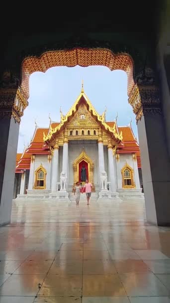 Wat Benchamabophit Marble Temple Royal Temple Capital City Bangkok Thailand — Wideo stockowe