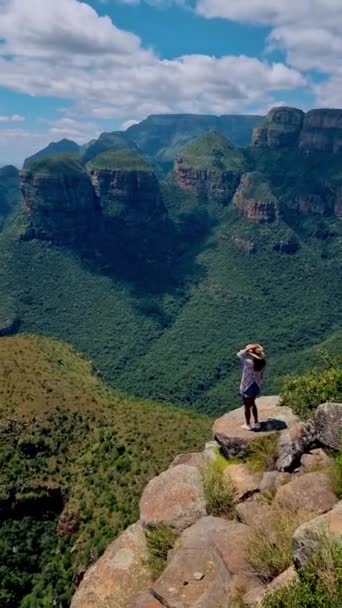 Panorama Route South Africa Blyde River Canyon Three Rondavels View — Vídeo de stock