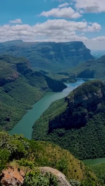 Panorama Route South Africa Blyde River Canyon Three Rondavels View — Vídeo de stock