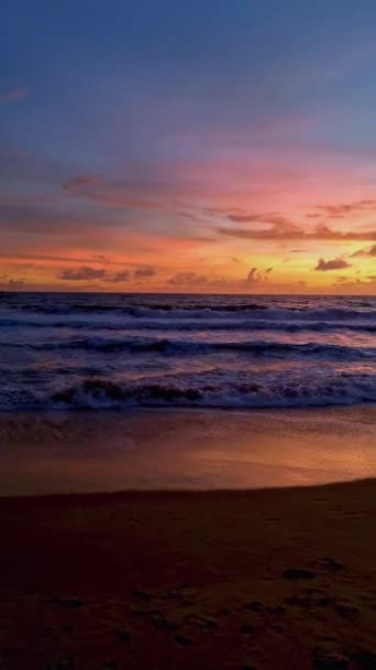 Sunset Tropical Beach Koh Lanta Thailand Vacation Thailand Koh Lanta — Vídeo de Stock