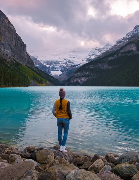 Lake Louise Canadian Rockies Banff National Park Beautiful Autumn Views — Stockfoto