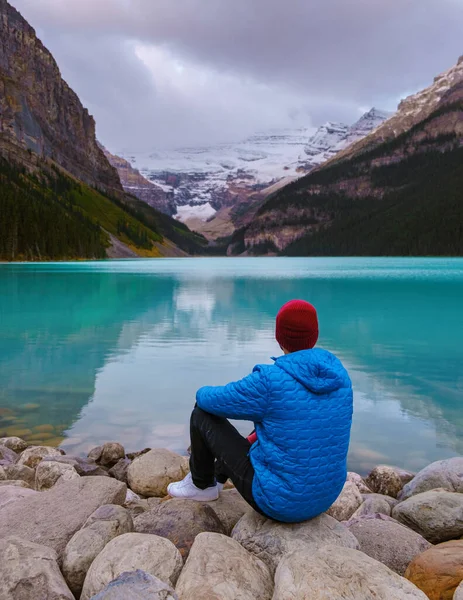 Lake Louise Canadian Rockies Banff National Park Beautiful Autumn Views — Foto Stock