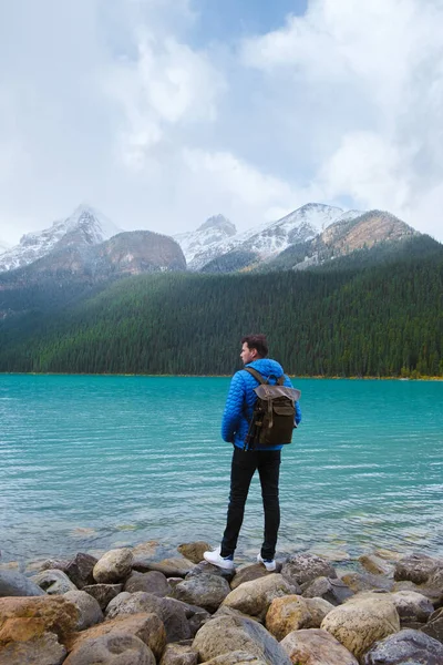 Lake Louise Banff National Park Lake Canadian Rocky Mountains Young — Foto Stock